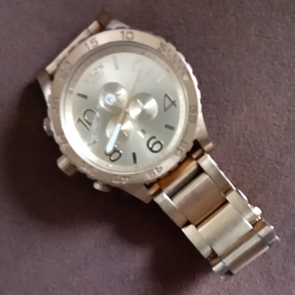 Nixon Silver Chronograph Men's Watch